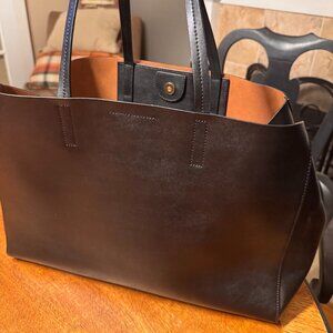 Banana Republic Larkin Leather Black Tote